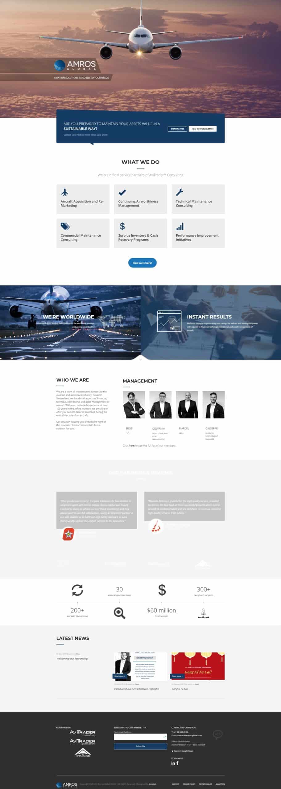 aviation consulting web design