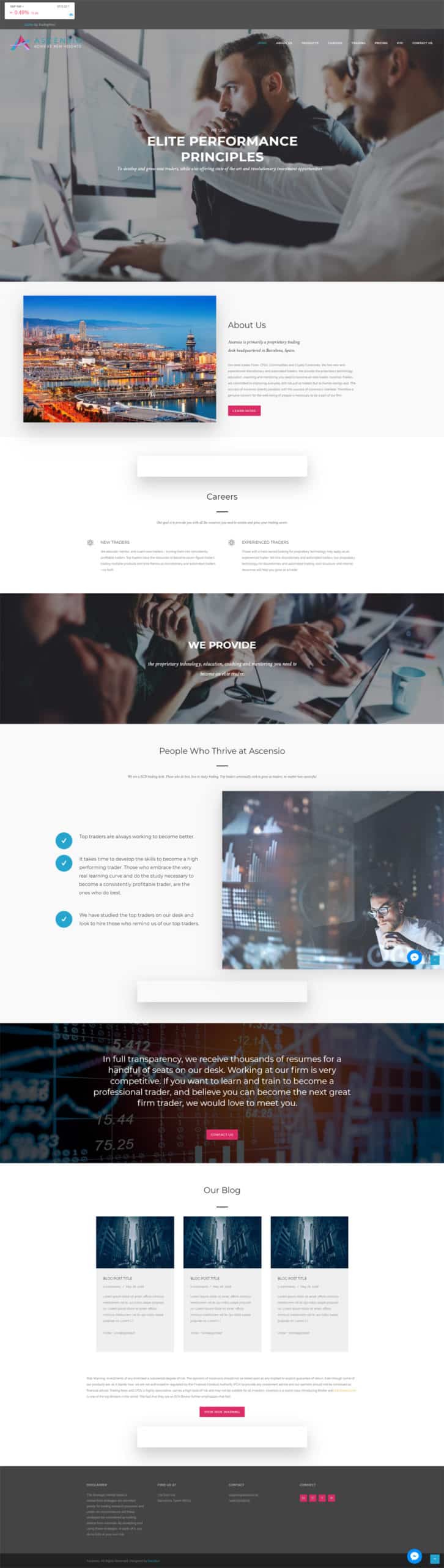 financial services website design Miami