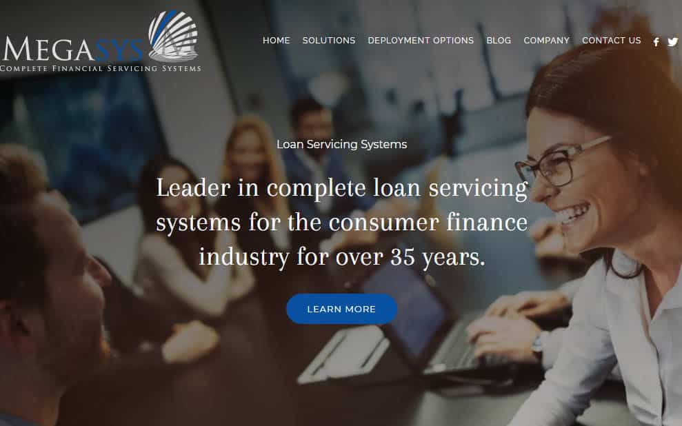 loan servicing systems website design