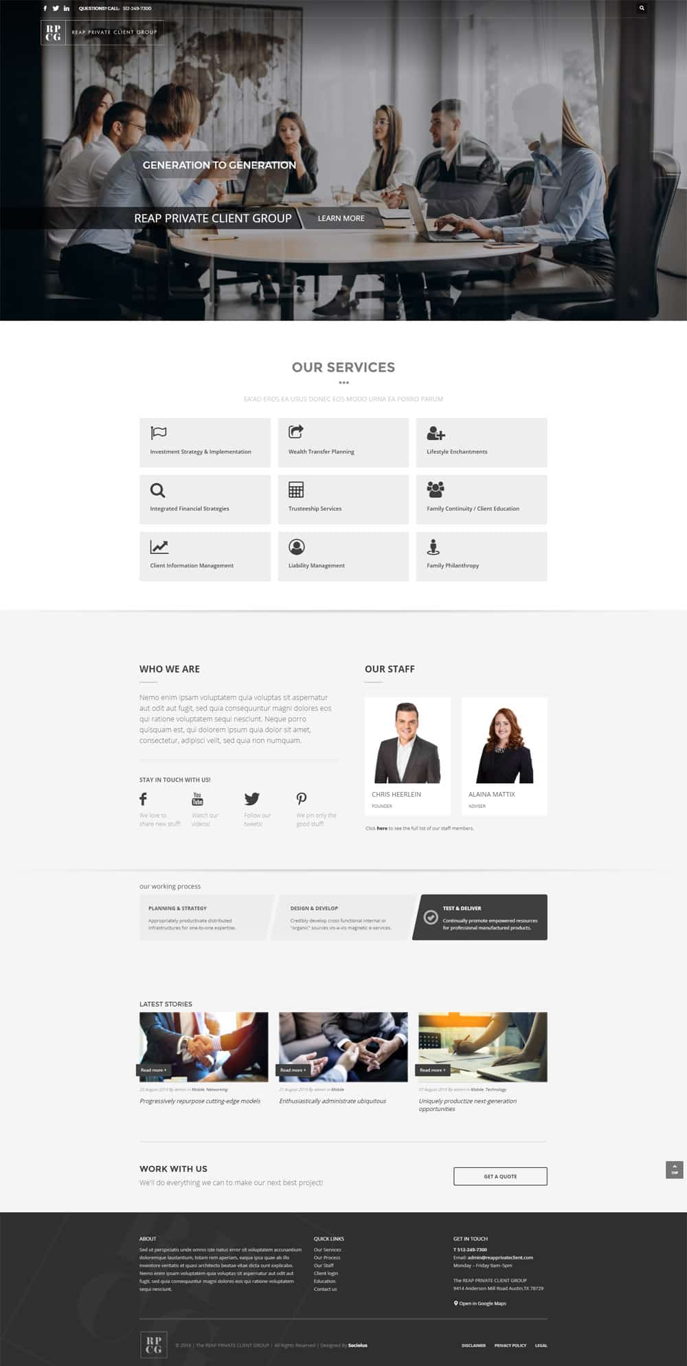 investment planning website design company