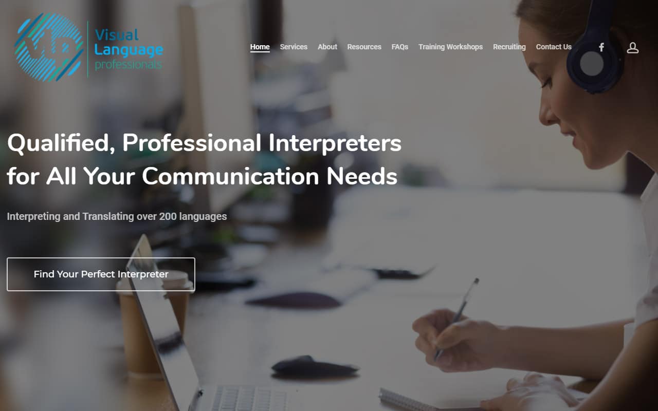 interpretation services website design