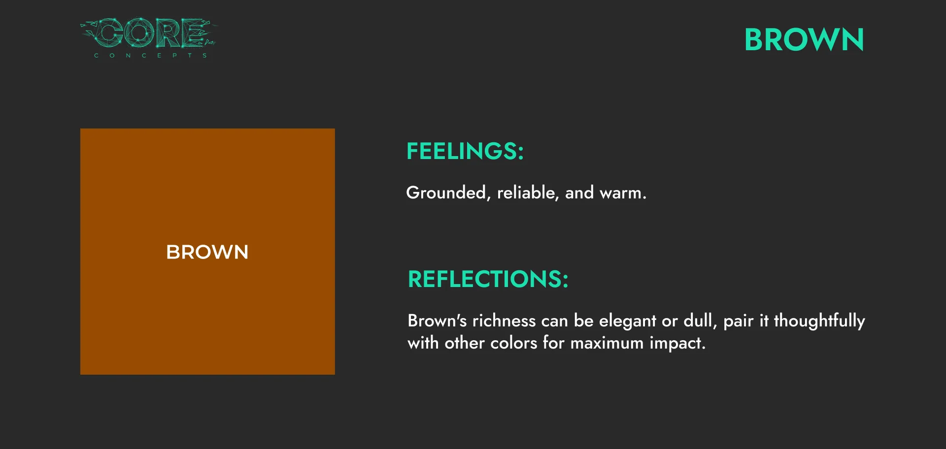 Colour Psychology Brown