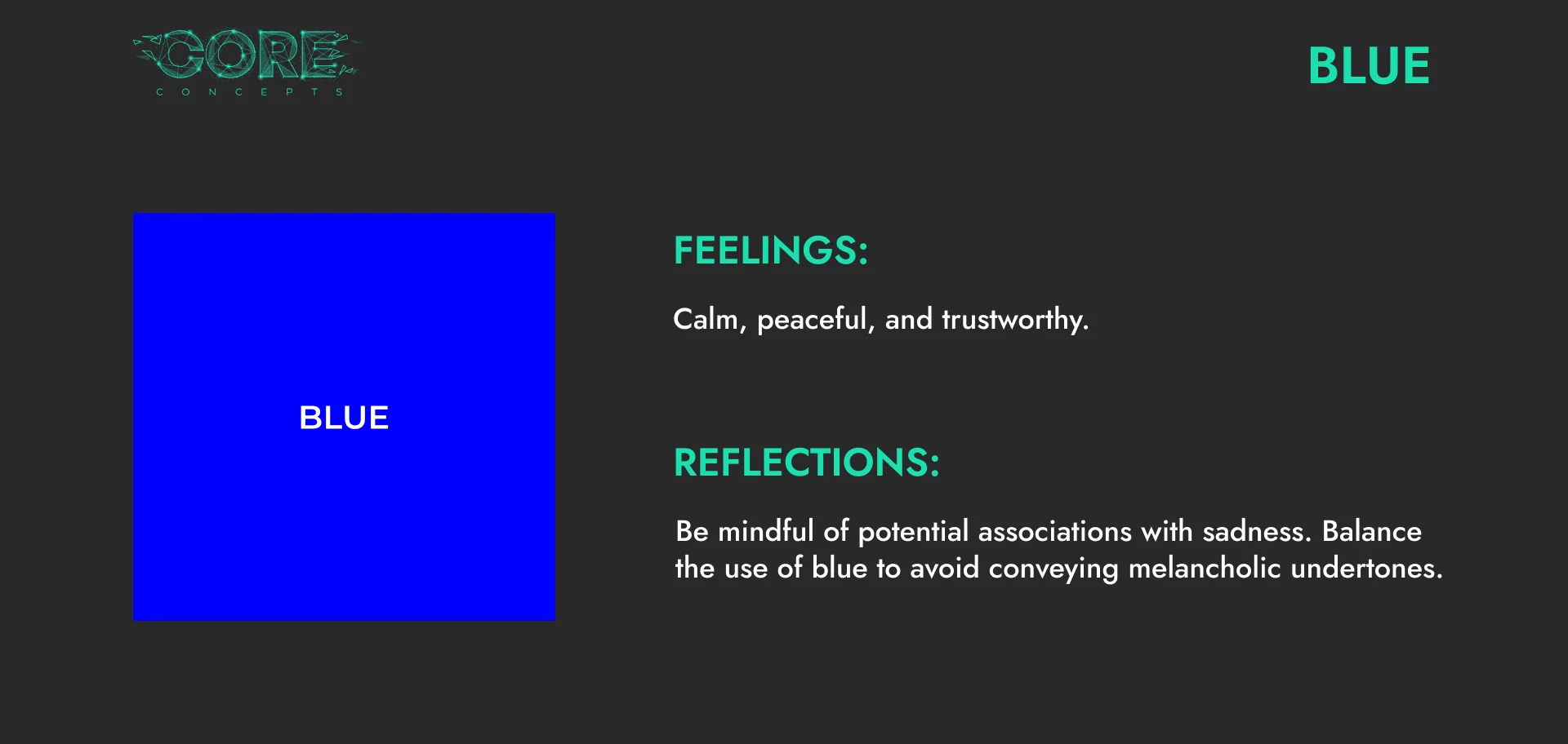Colour Psychology blue