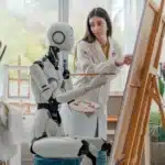 woman teaching art to a robot 2023 05 12 02 24 28 utc