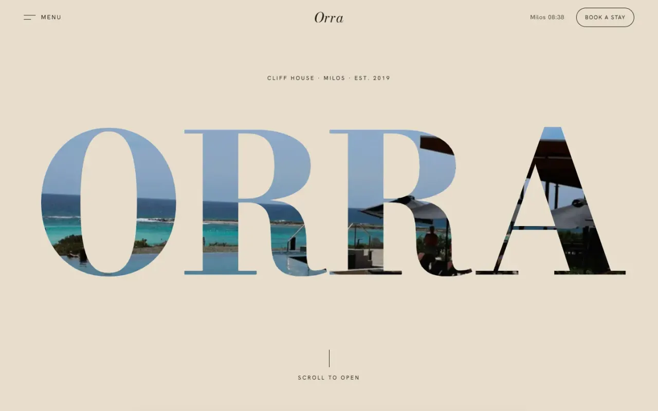 Portfolio 40 orra boutique hotel website 1