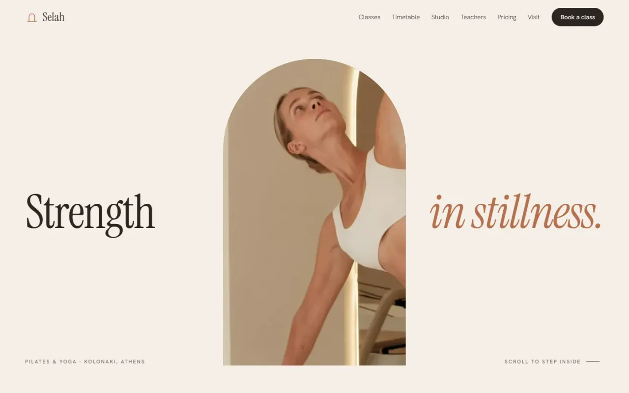Portfolio 46 selah pilates yoga studio website 1