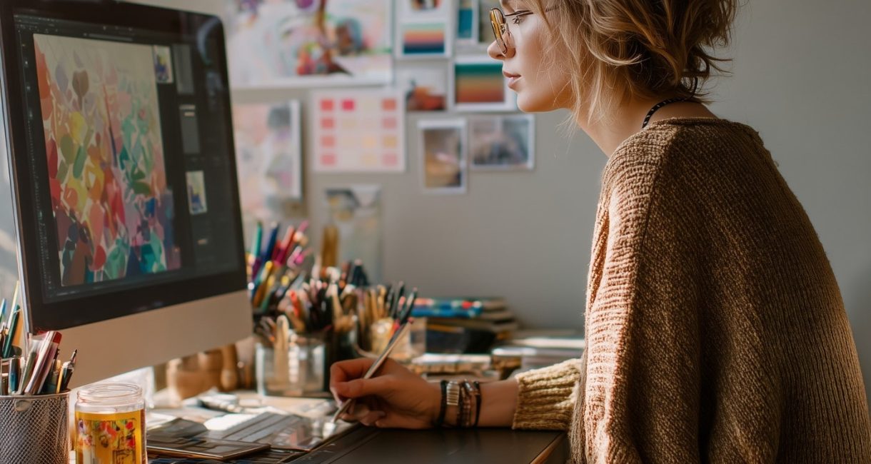 itacademystep realistic 20 years old graphic designer working i a327c50f e114 4fa1 a04c c87457c1168b (Custom) min